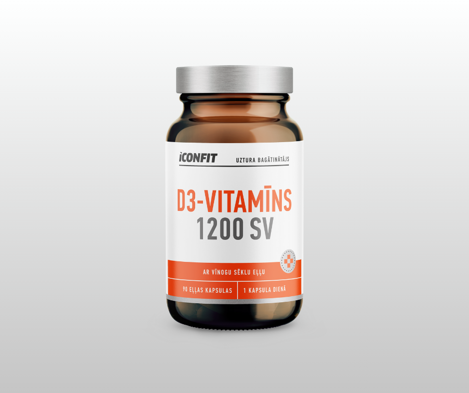 D3 VITAMĪNS 1200SV 90 eļļas kapsulas