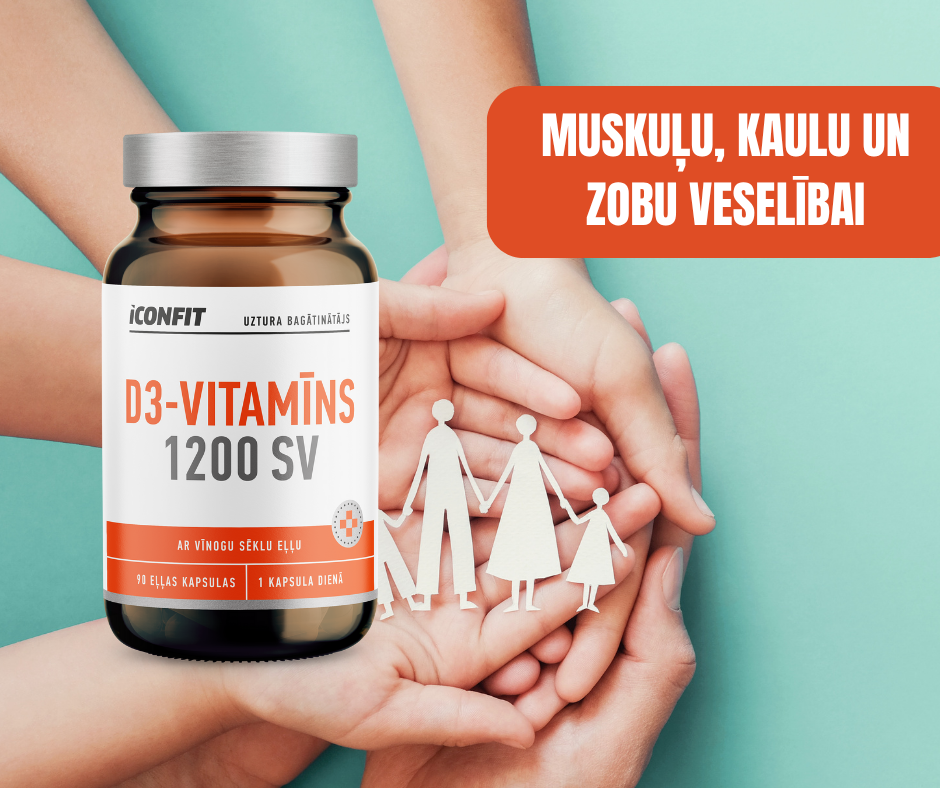 D3 VITAMĪNS 1200SV 90 eļļas kapsulas