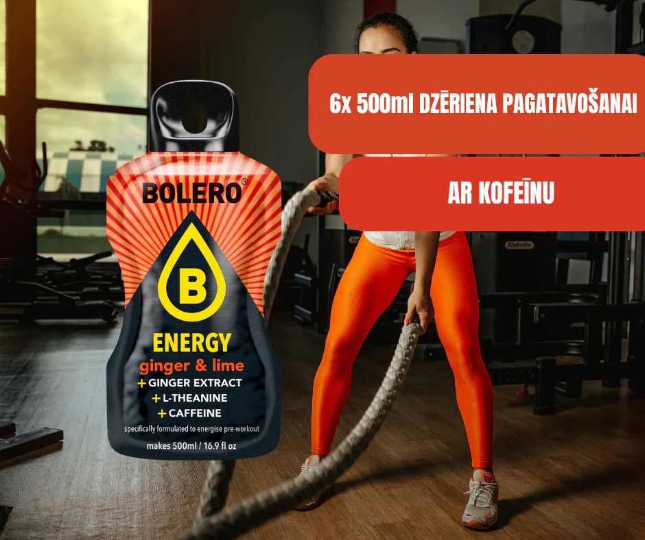 Maisījums dzērienu pagatavošanai BOLERO ENERGY ingvers-laims (6x14gr)