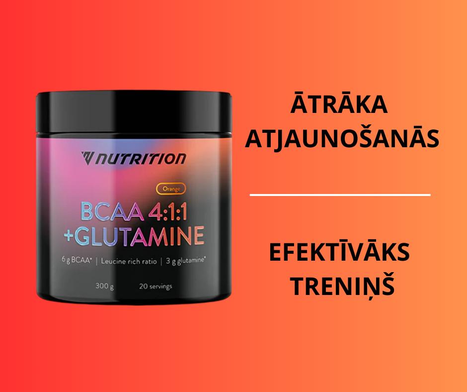 BCAA 4:1:1 + Glutamīns 300g.