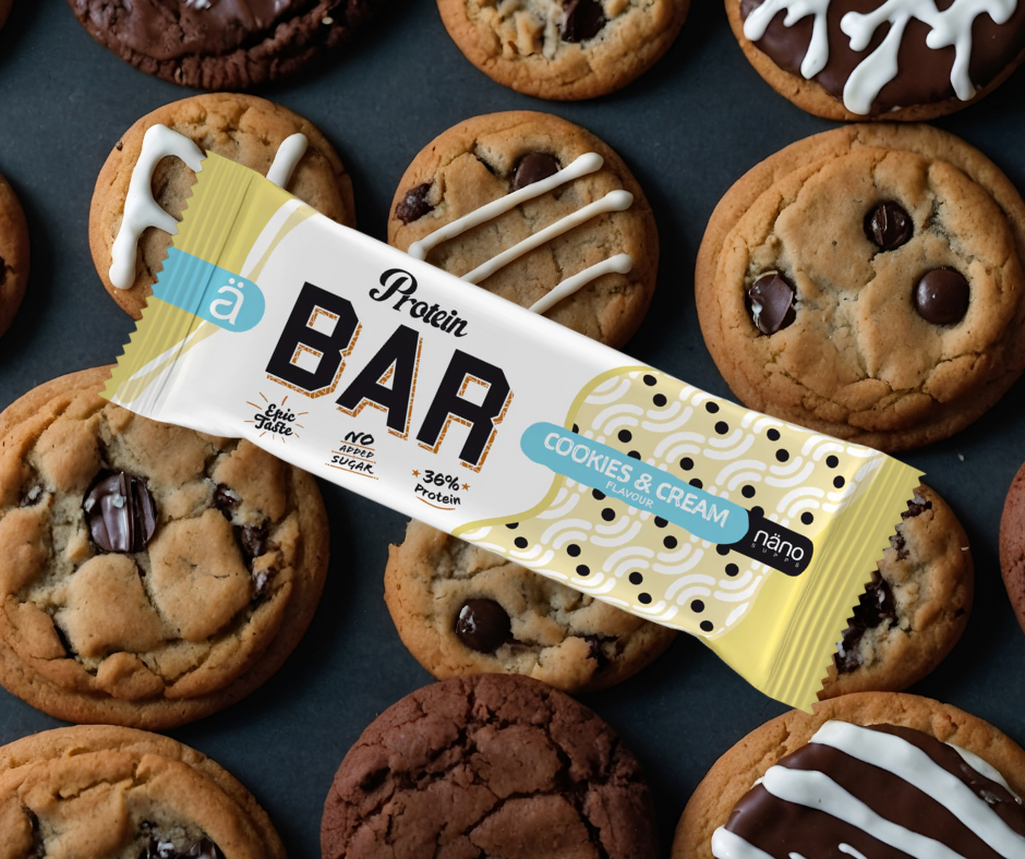 Proteīna batoniņš Cookies & Cream Nänosupps 55gr