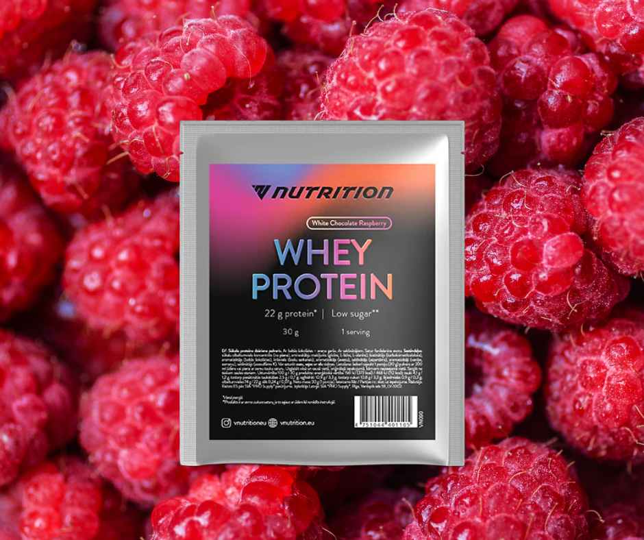 Proteīna pulveris White Chocolate & Raspberry (30gr.)