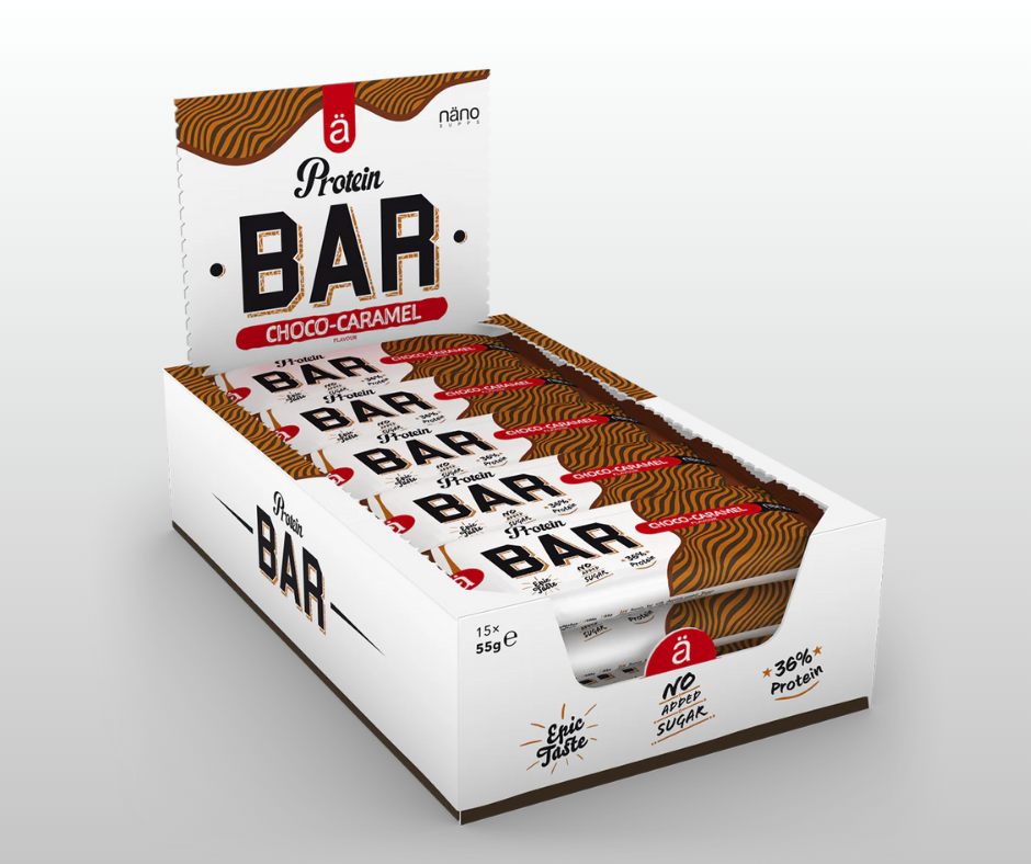Proteīna batoniņi Chocolate & Caramel Nänosupps (15x55gr.)
