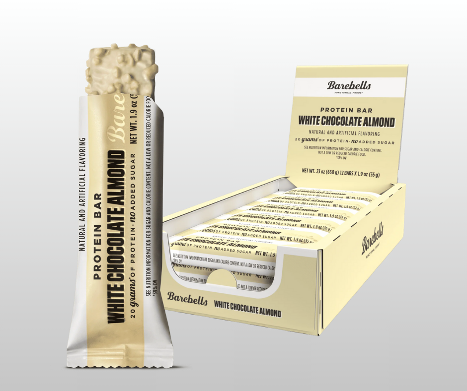 Proteīna batoniņi White chocolate & almonds Barebells (12x55gr.)