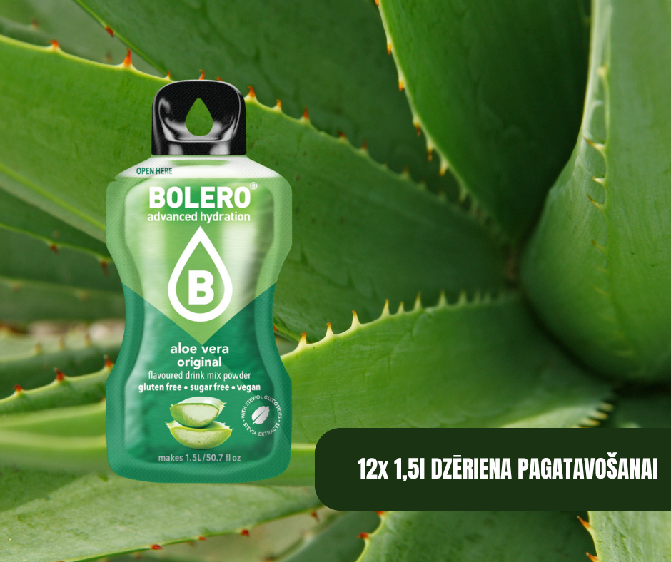 Maisījums dzērienu pagatavošanai BOLERO aloe vera (12x9gr)