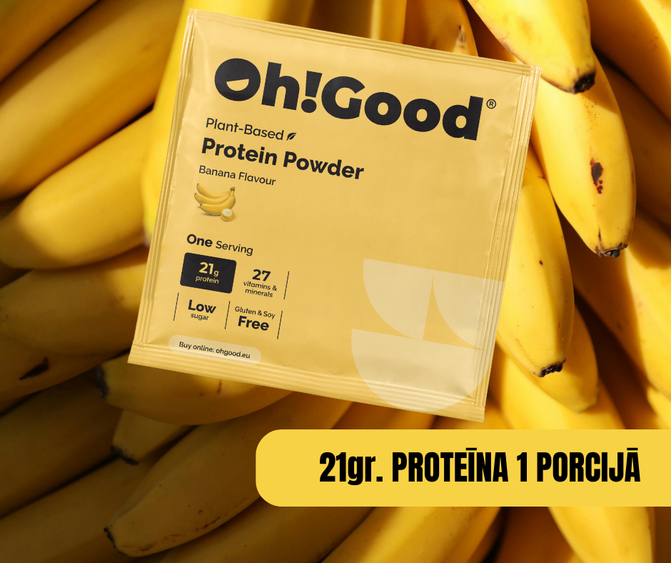 PROTEĪNA PULVERIS OH!GOOD BANĀNS 1 PORCIJA 30g.