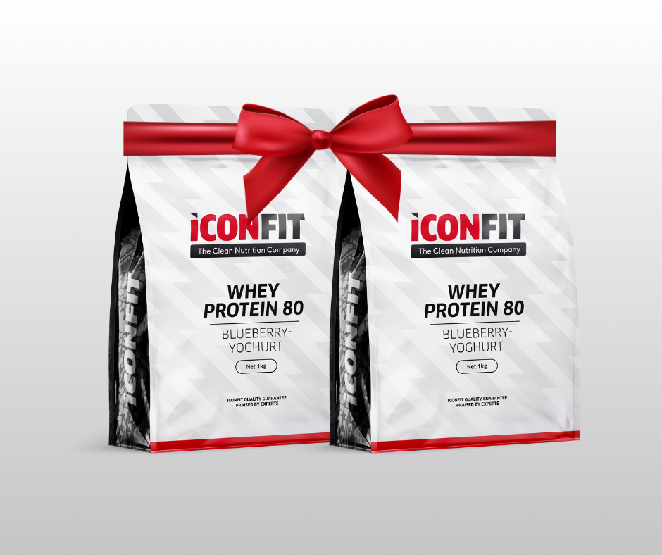 1 + 1 MELLEŅU JOGURTA SŪKALU PROTEĪNS 80 ICONFIT 1kg + 1kg