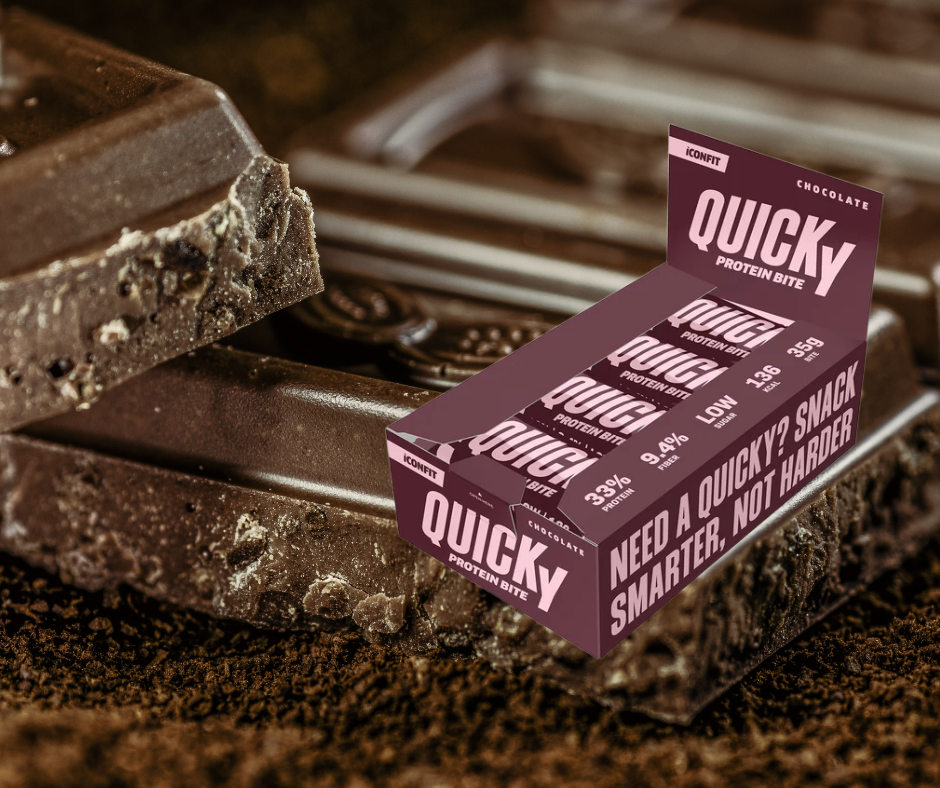 PROTEĪNA BATONIŅŠ QUICKY ŠOKOLĀDES ICONFIT 32x35gr.