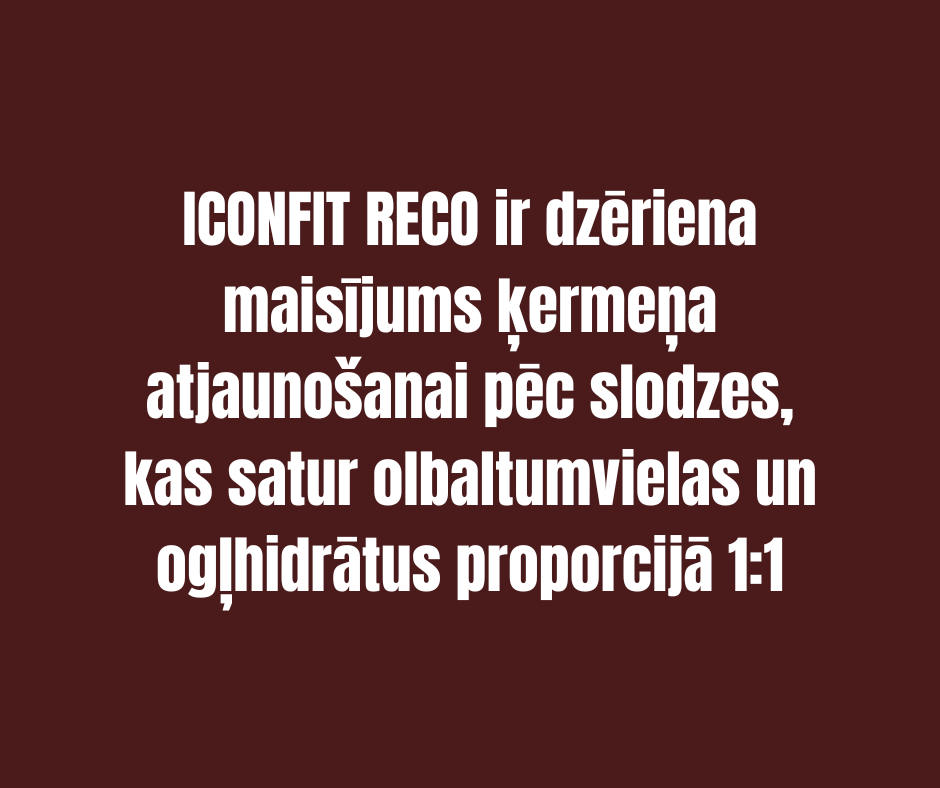 ATJAUNOŠANĀS DZĒRIENS ICONFIT, ŠOKOLĀDES 1kg