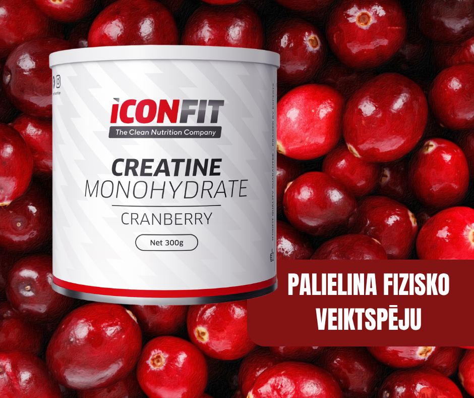 MIKRONIZĒTS KREATĪNA MONOHIDRĀTS ICONFIT, DZĒRVEŅU 300gr