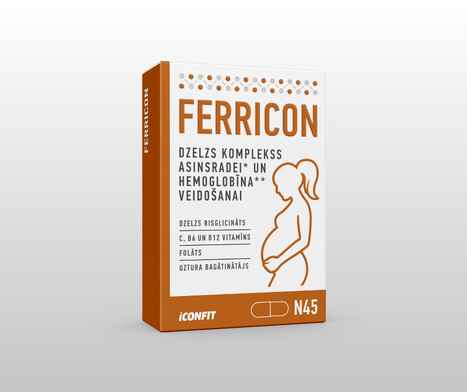 DZELZS KOMPLEKSS GRŪTNIECĒM ICONCIT 45 kapsulas
