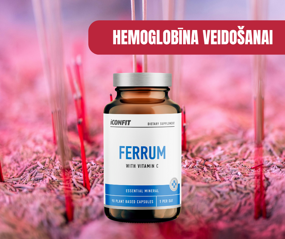 DZELZS BISGLICINĀTS + C VITAMĪNS ICONFIT 90 kapsulas