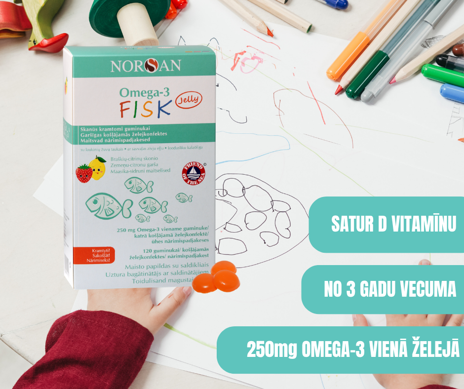 Omega-3 bērniem FISK želejas 120gb.
