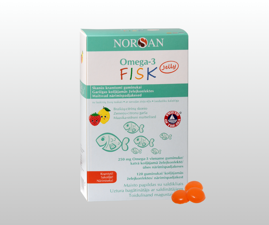 Omega-3 bērniem FISK želejas 120gb.