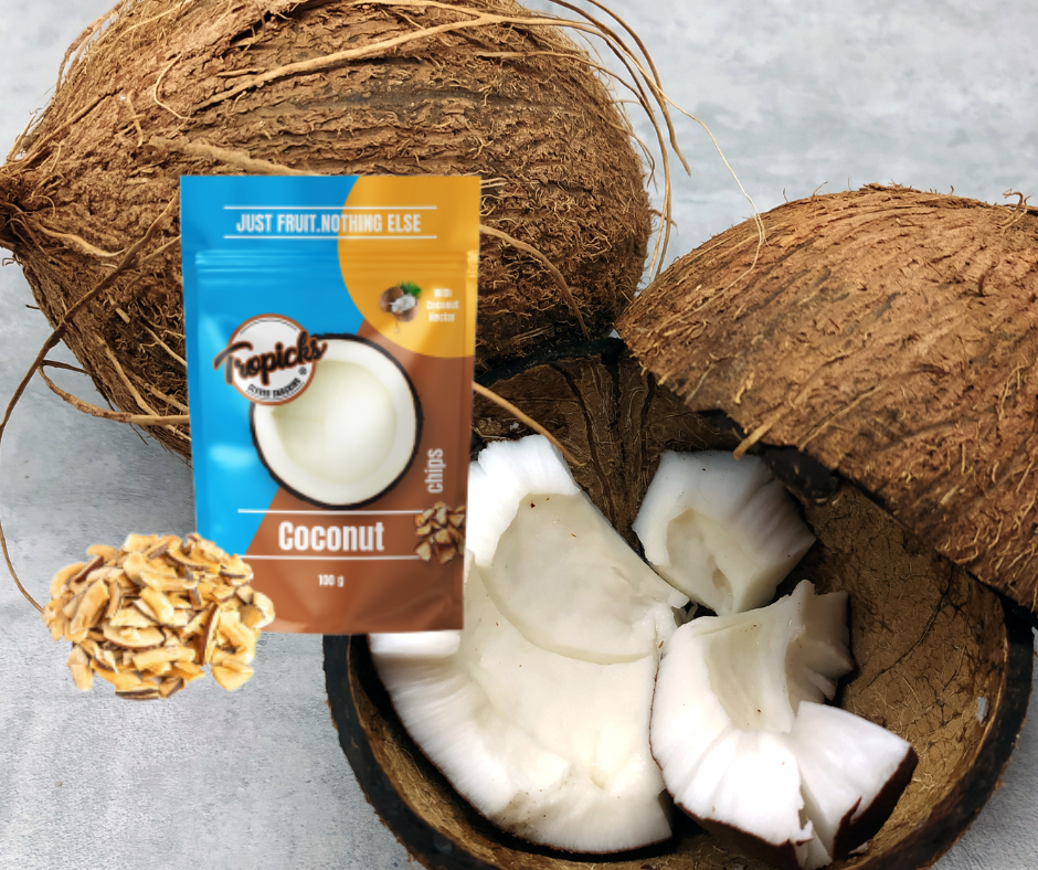 ŽĀVĒTS KOKOSRIEKSTS AR NEKTĀRU TROPICKS 100GR