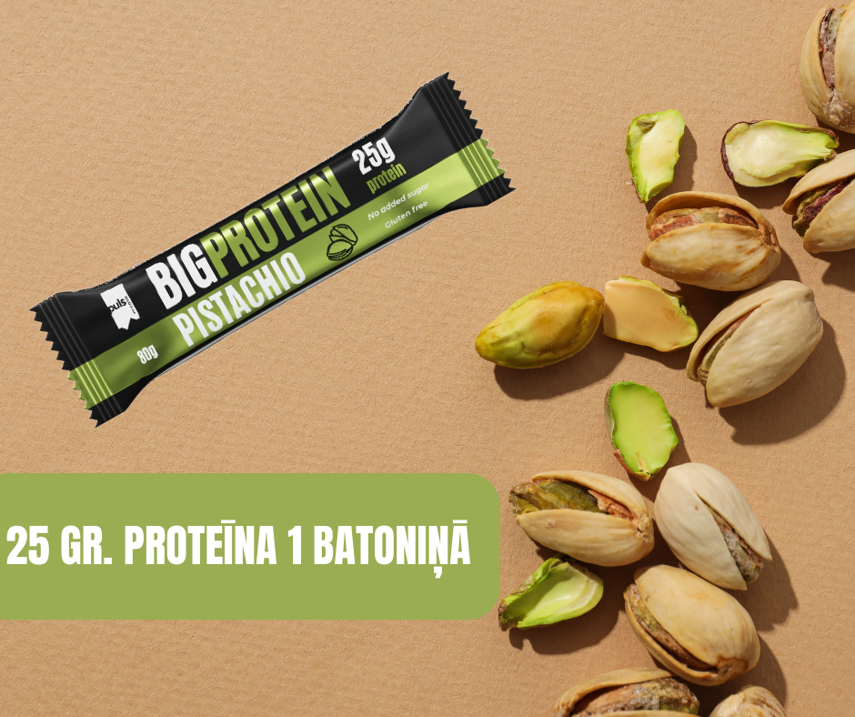 Proteīna batoniņš Pistachio BIG PULS 80gr.