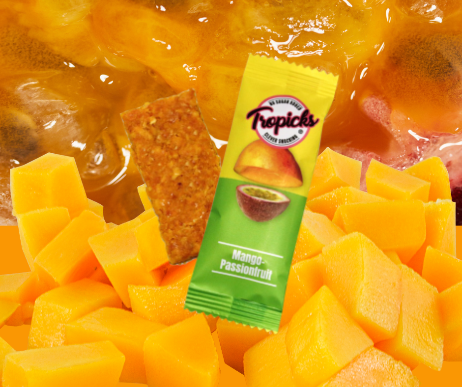 ŽĀVĒTA MANGO-MARAKUJAS BATONIŅŠ TROPICKS 20x20GR