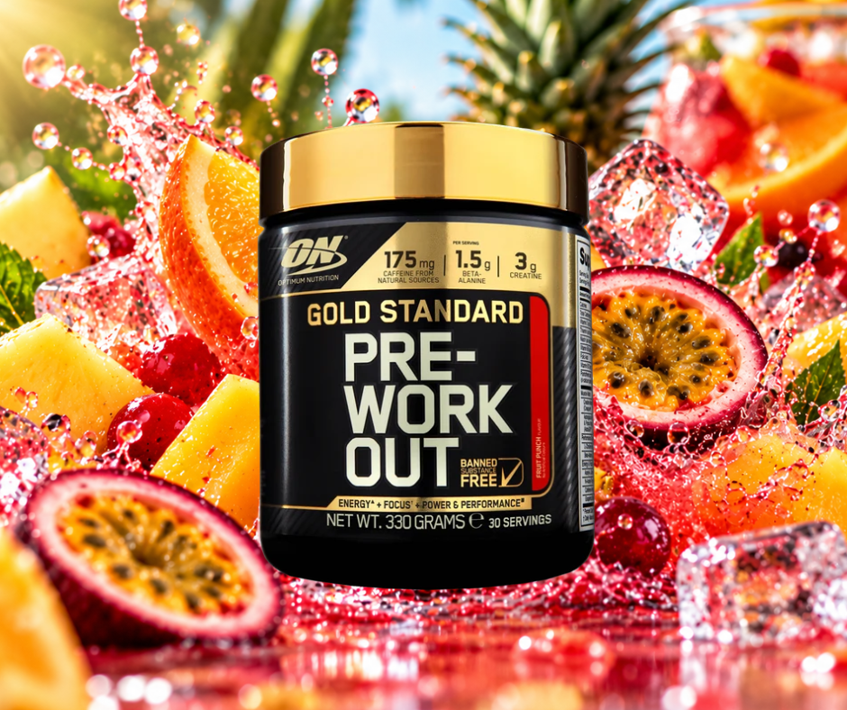 PRE-WORKOUT GOLD STANDART, AUGĻU PUNŠS 330gr.