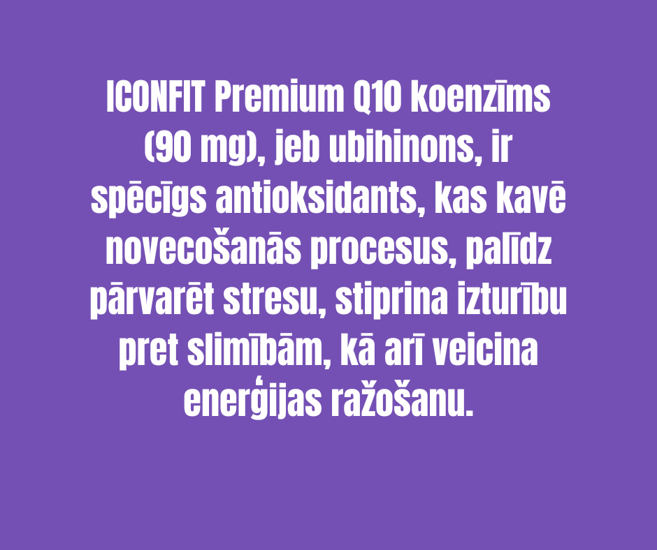 KOENZĪMS Q10 ICONFIT 90 kapsulas