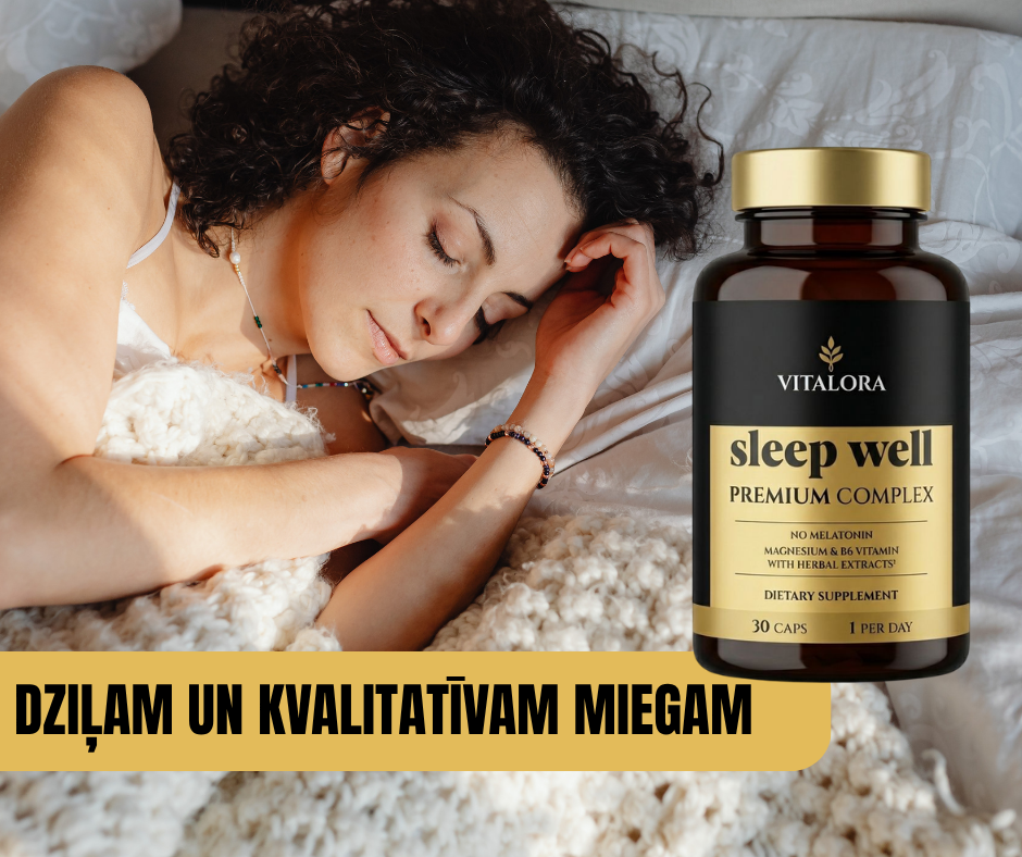 VITALORA SLEEP WELL PREMIUM COMPLEX KOMPLEKTS 3 MĒNEŠIEM 3x30 kapsulas