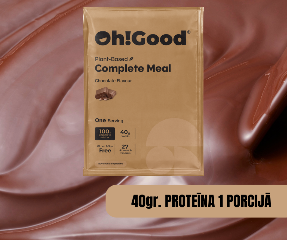 PROTEĪNA PULVERIS-MALTĪTES AIZVIETOTĀJS OH!GOOD ŠOKOLĀDE 1 PORCIJA 100g.