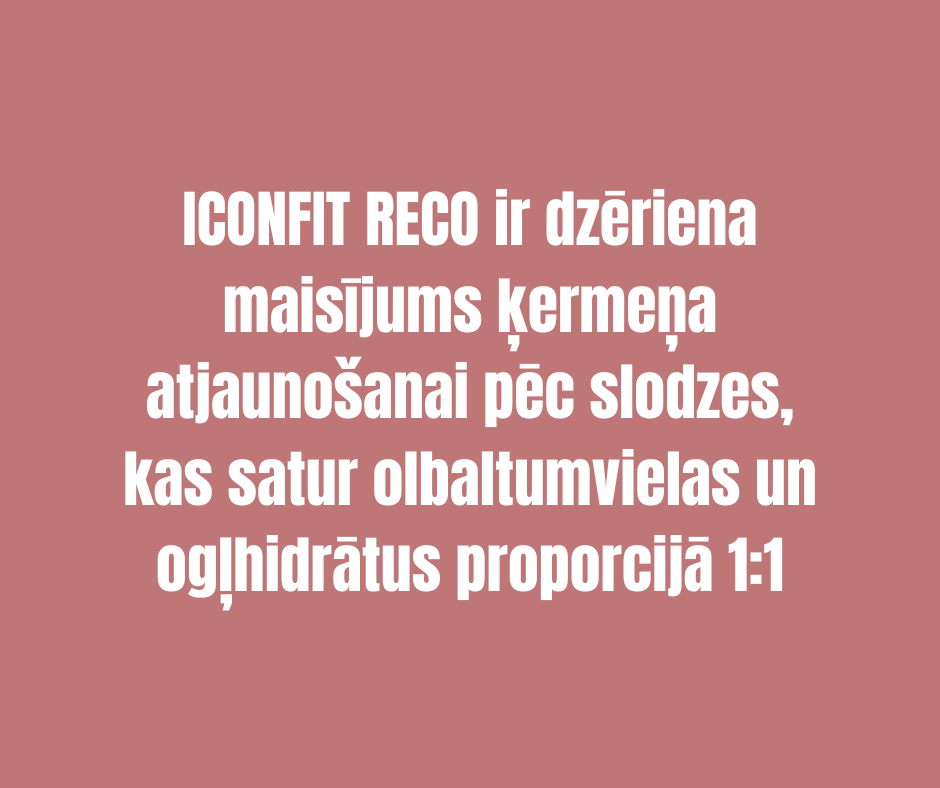 ATJAUNOŠANĀS DZĒRIENS ICONFIT, ZEMEŅU 1kg