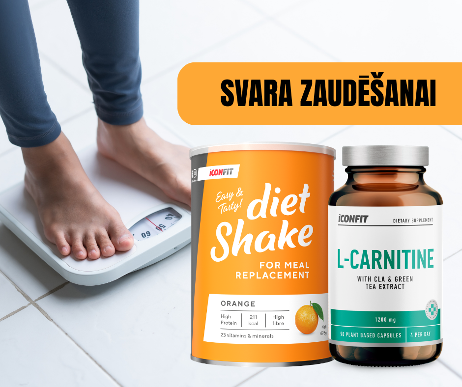SVARA KONTROLE - DIĒTISKAIS APELSĪNU KOKTEILIS + L-KARNITĪTS AR ZAĻO TĒJU ICONFIT