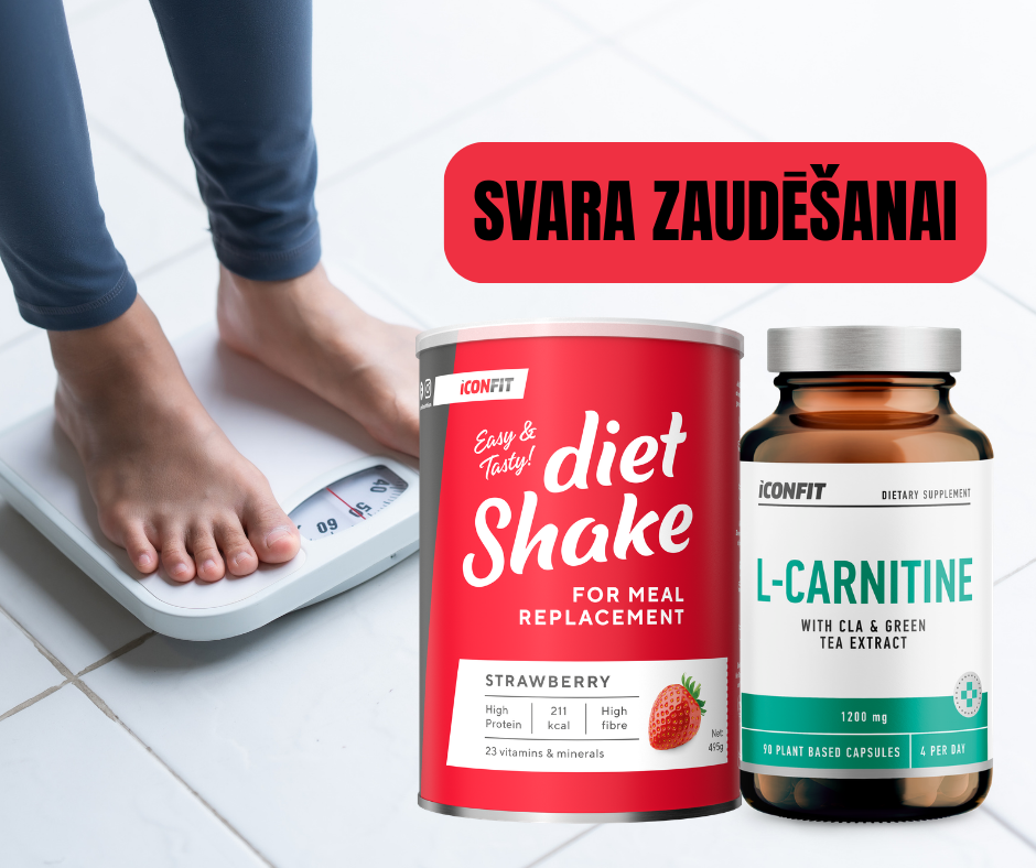 SVARA KONTROLE - DIĒTISKAIS ZEMEŅU KOKTEILIS + L-KARNITĪTS AR ZAĻO TĒJU ICONFIT