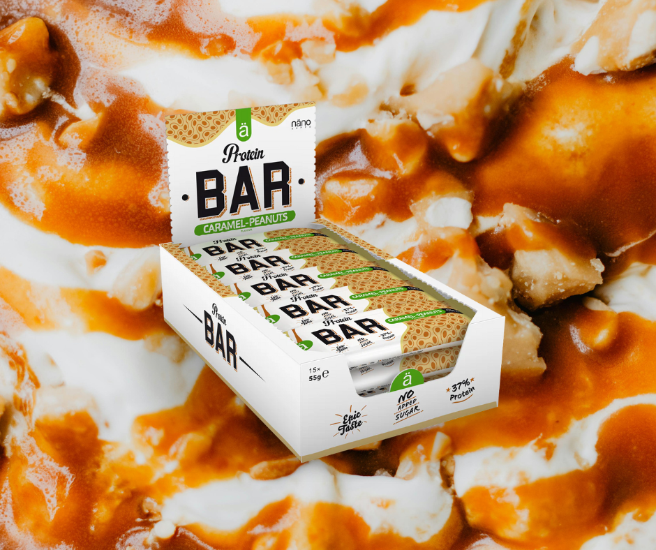 Protein bar Caramel &amp; Peanuts Nänosupp (15x55gr.)