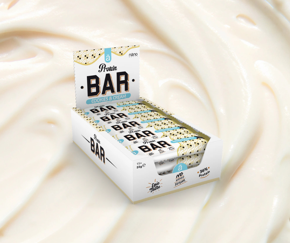 Proteīna batoniņi Cookies & Cream Nänosupps (15x55gr.)