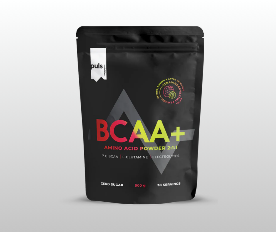AMINOSKĀBES BCAA+ Strawberries & Kiwi PULS (500gr)