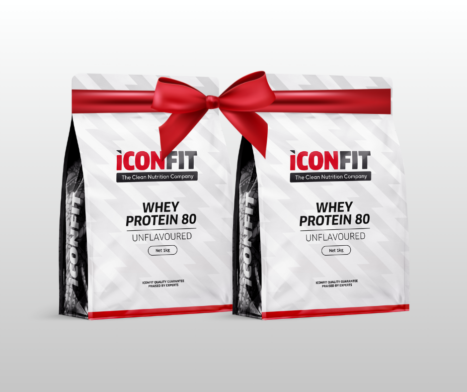 1 + 1 SŪKALU PROTEĪNS 80 BEZ GARŠAS ICONFIT 1kg + 1kg