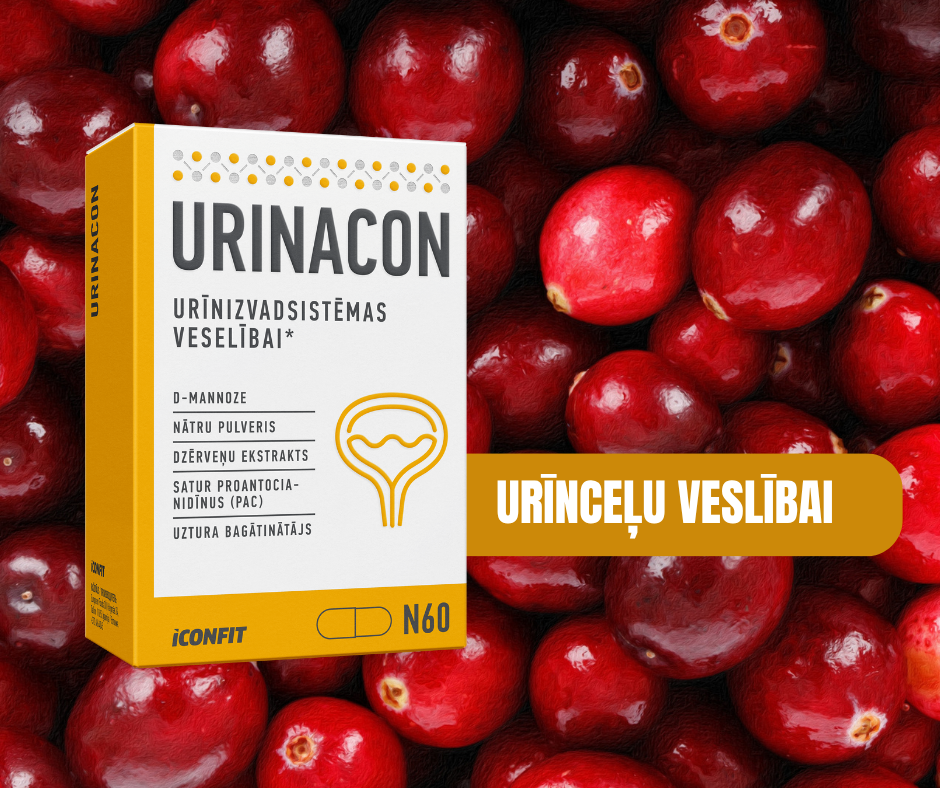 URĪNIZVADISTĒMAS VESELĪBAS KOMPLEKSS ICONFIT 60 kapsulas