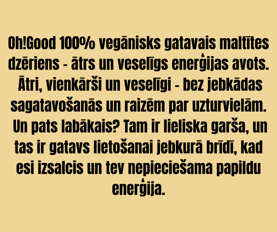PROTEĪNA DZĒRIENS, VANIĻAS OH!GOOD 500ml
