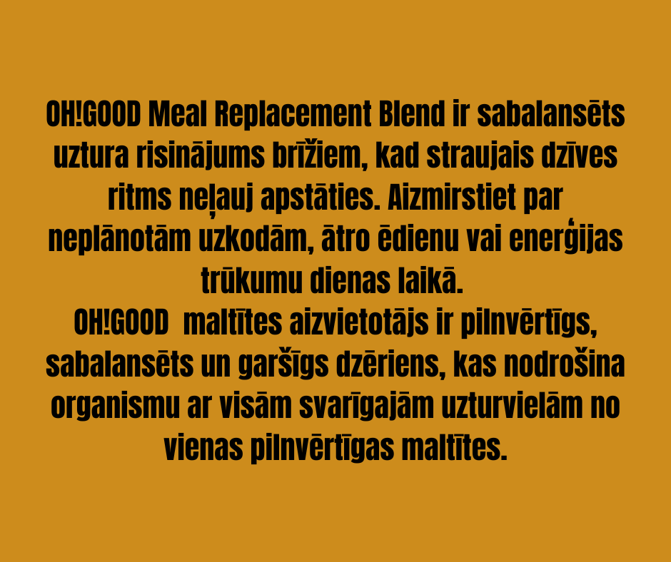 PROTEĪNA PULVERIS-MALTĪTES AIZVIETOTĀJS OH!GOOD VANIĻA 1 PORCIJA 100g.