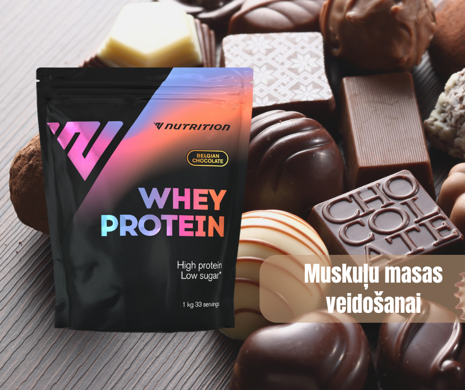 Whey protein powder Belgian Chocolate (1kg.)