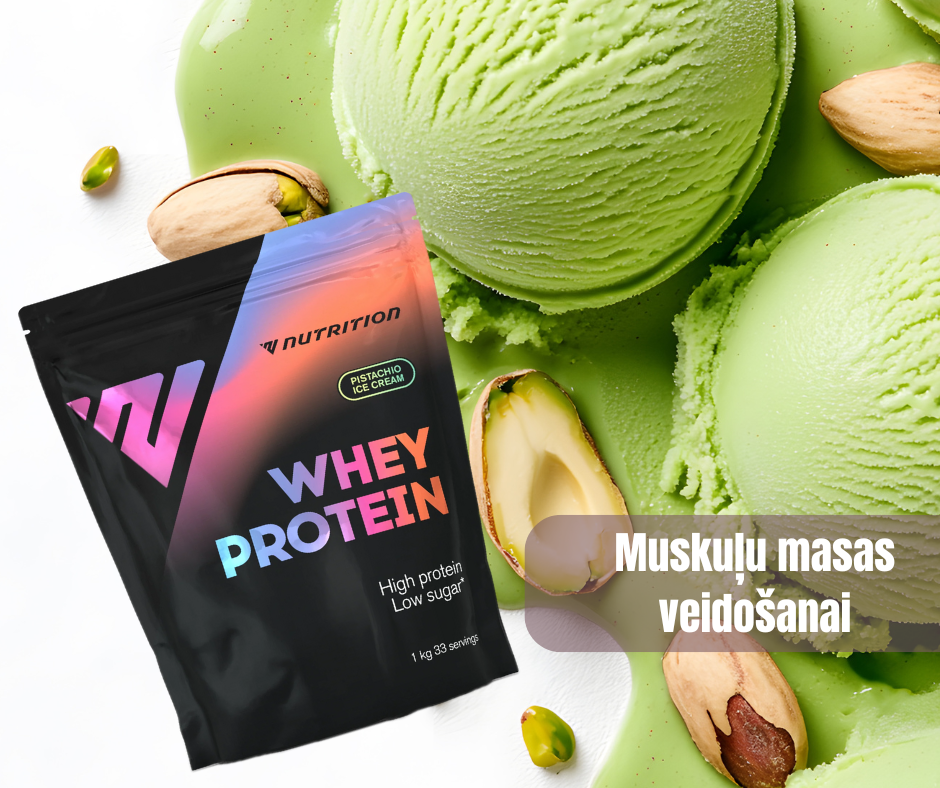 Sūkalu proteīna pulveris Pistachio Ice Cream (1kg.)
