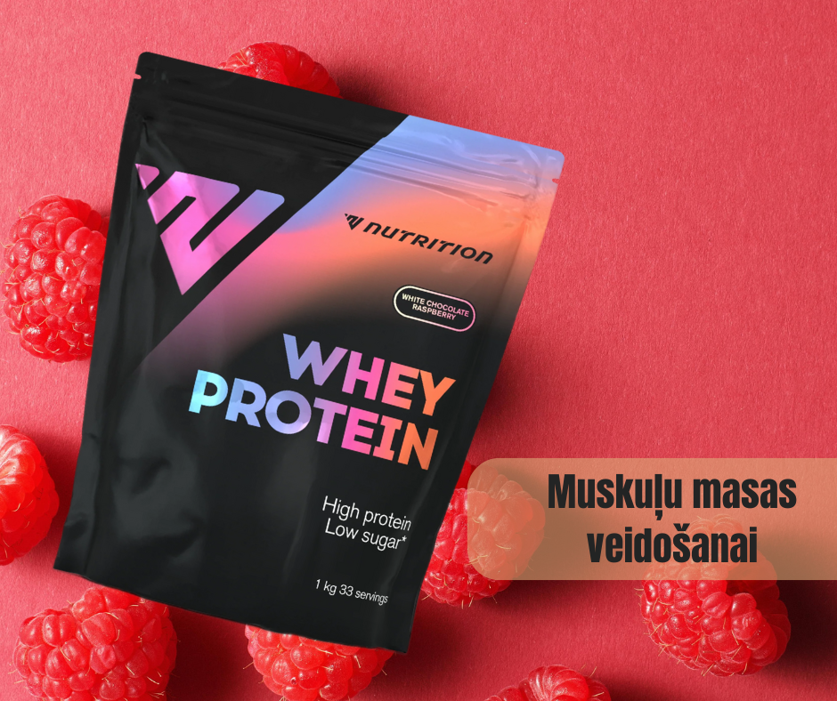 Sūkalu proteīna pulveris White Chocolate & Raspberry (1kg.)