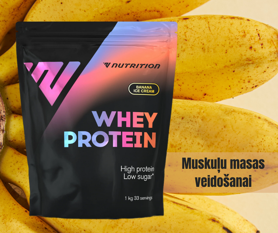 Sūkalu proteīna pulveris Banana Icecream (1kg.)