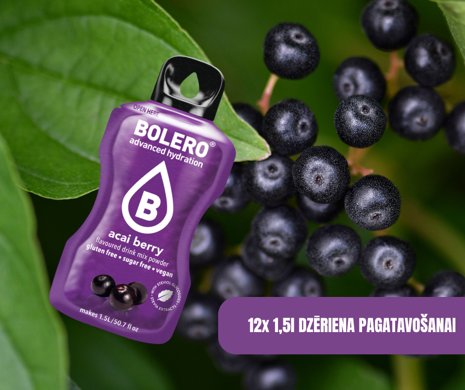 Maisījums dzērienu pagatavošanai BOLERO asaī oga (12x9gr)