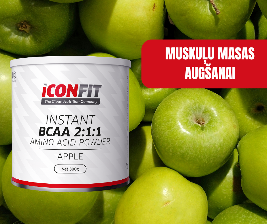 BCAA 2:1:1 AMINOSKĀBES ICONFIT, ĀBOLU 300gr