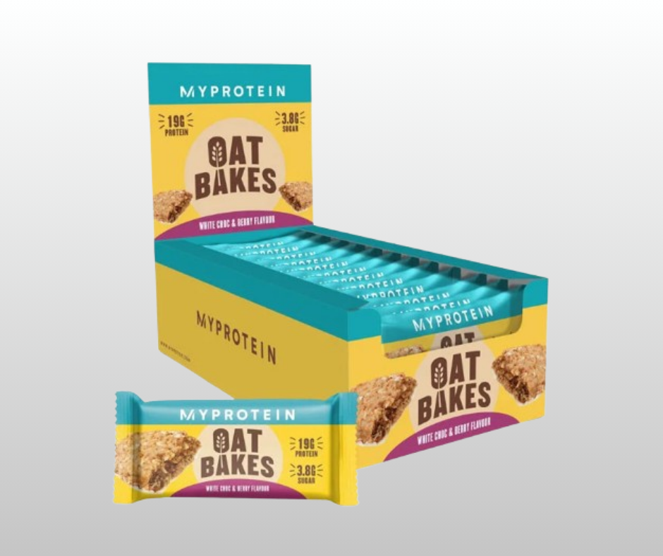 Proteīna batoniņi Oat Bakes Berry & White Chocolate MyProtein (12x75gr)