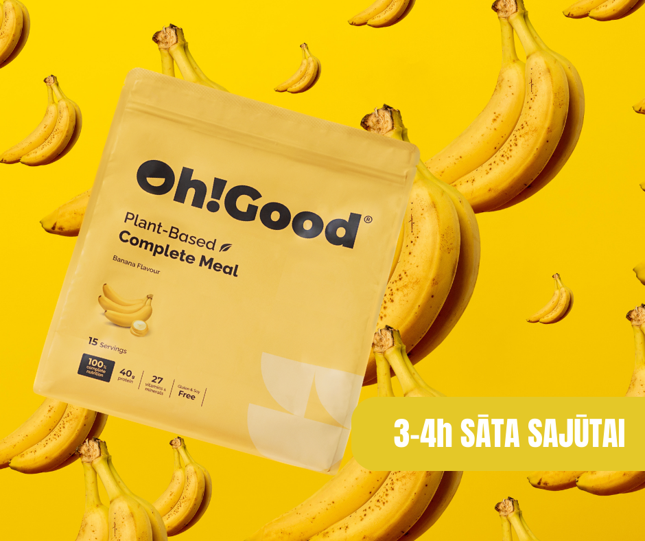 PROTEĪNA PULVERIS-MALTĪTES AIZVIETOTĀJS OH!GOOD BANĀNU 1,5kg