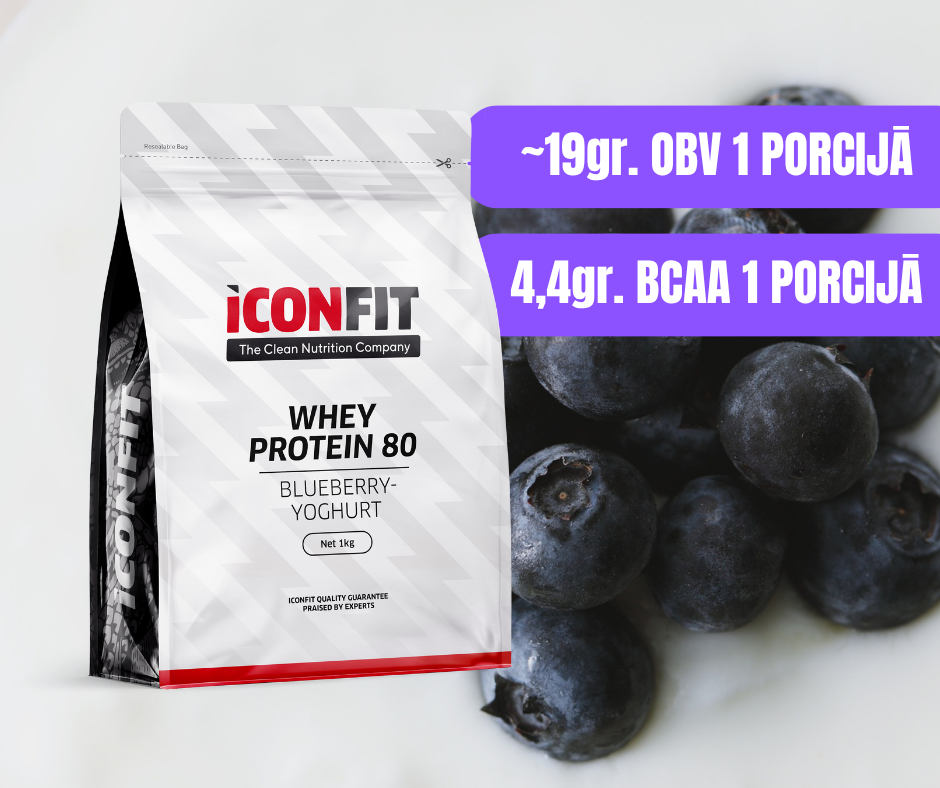 1 + 1 MELLEŅU JOGURTA SŪKALU PROTEĪNS 80 ICONFIT 1kg + 1kg