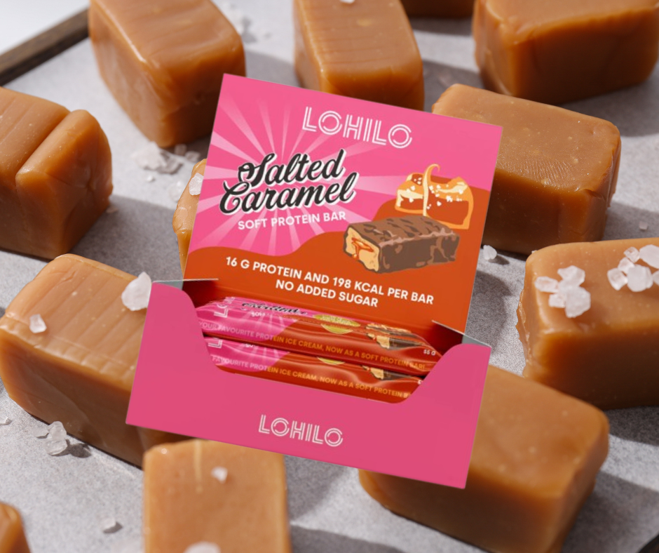 Proteīna batoniņi Salted Caramel LOHILO (12x55 g)