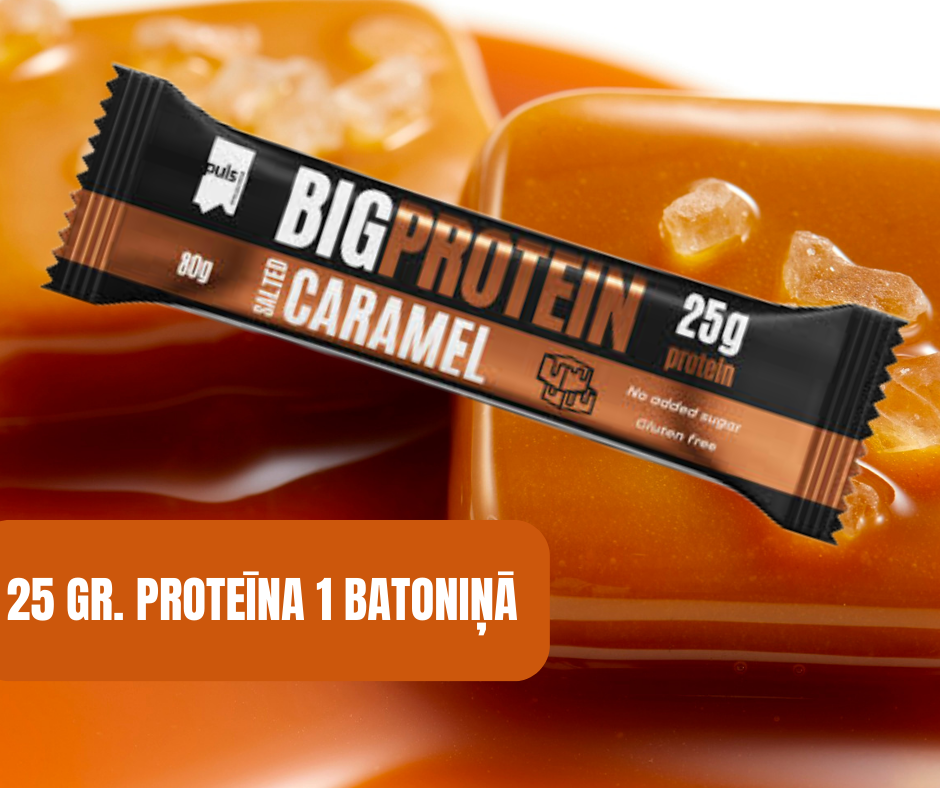 Proteīna batoniņš Salted Caramel BIG PULS 80gr
