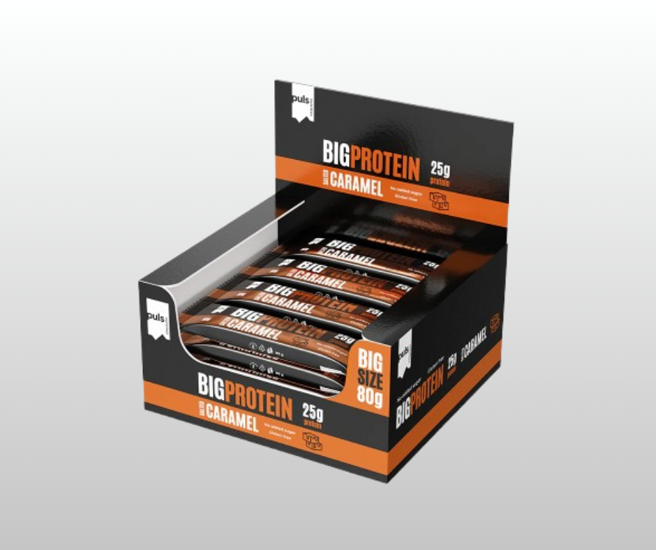 Proteīna batoniņi Salted Caramel PULS (12x80gr.)