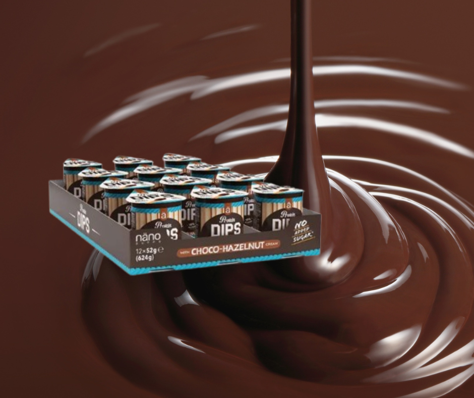 Proteīna uzkoda Chocolate & Hazelnuts NänoSupps Protein Dips (12x52 g)