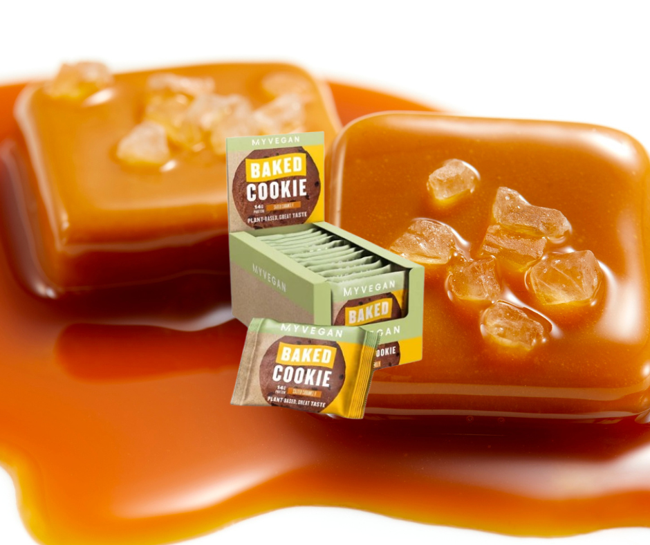 Vegānais proteīna cepums Salted Caramel Myprotein (12x75gr)