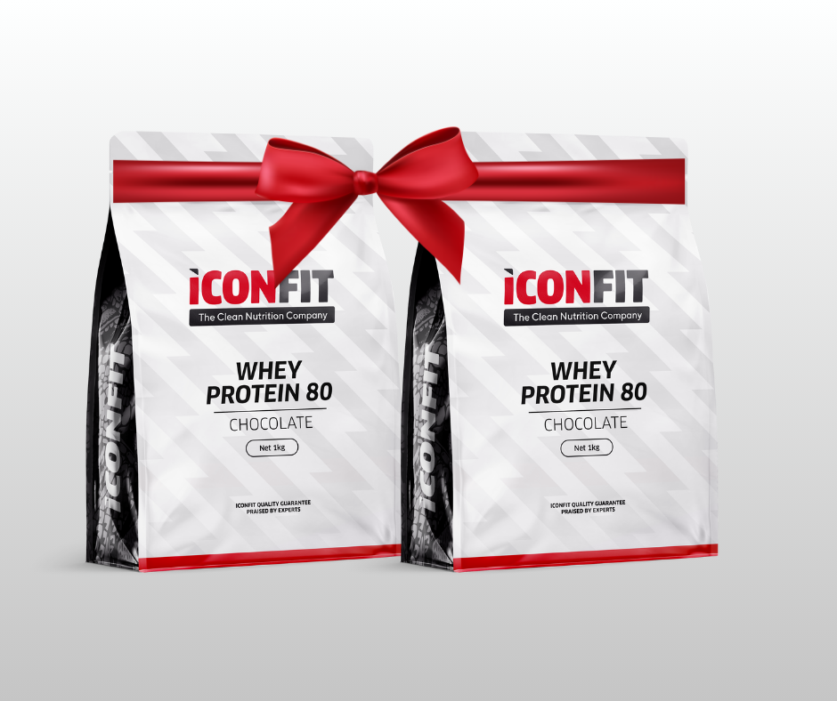 1 + 1 ŠOKOLĀDES SŪKALU PROTEĪNS 80 ICONFIT 1kg + 1kg